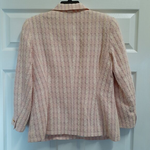 Escada Margaretha Ley Pink Vintage Jacket Cute! *Flower Buttons!* Sz 36 VINTAGE! - Picture 2 of 6